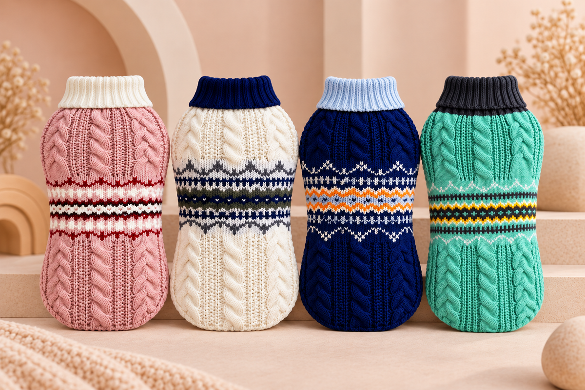 Sweater tejido para perro Mokinini – Trenzado Invierno