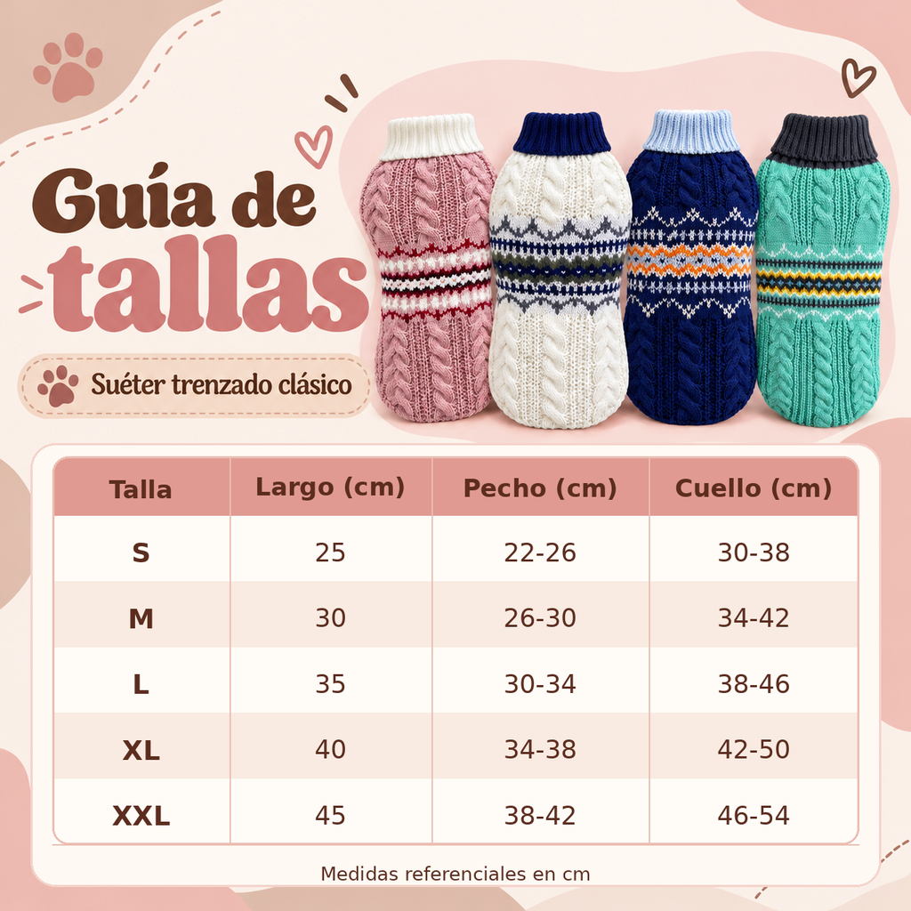 Sweater tejido para perro Mokinini – Trenzado Invierno